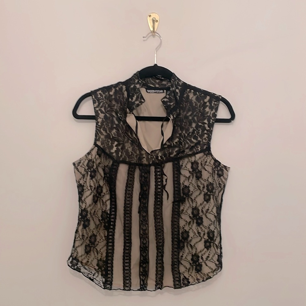 Y2K lace top